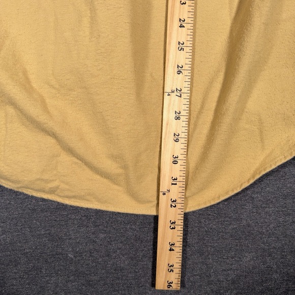 Vintage Woolrich Men's L Yellow Heavy Cotton Flannel Shirt Chamois Outdoors USA - Picture 6 of 6